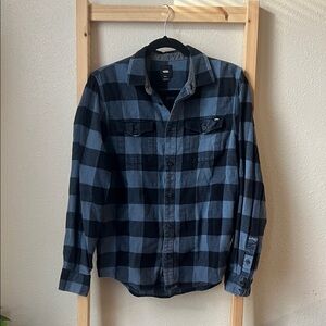 Vans Black and Blue Checkered Shirt